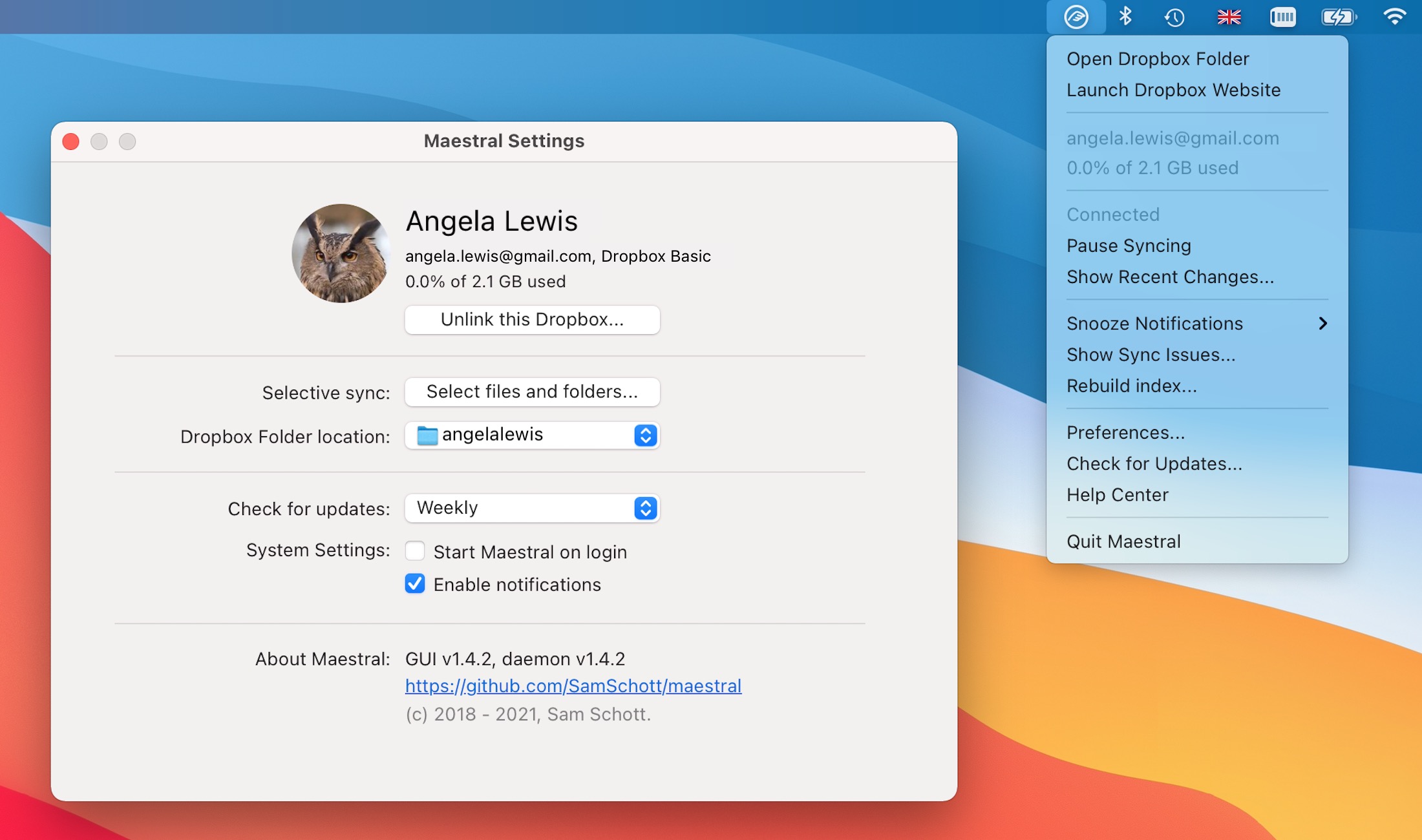 Maestral — бесплатный клиент Dropbox для Mac — прекращает работу